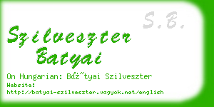 szilveszter batyai business card